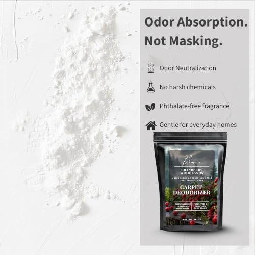 Lapew Cranberry Woodlands Carpet Deodorizer Powder - Pet Safe Freshener for Vacuuming | Scented Odor Eliminator for Home | 36 oz - Image 3
