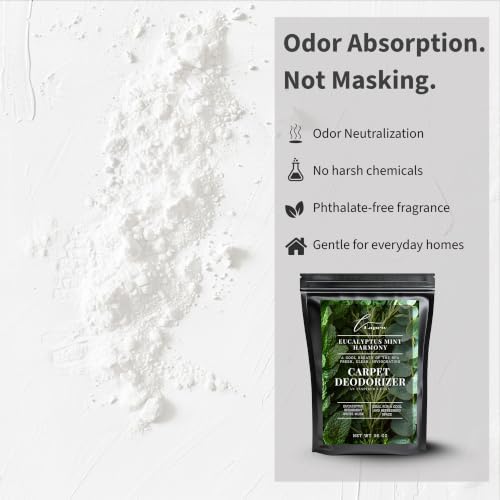 Lapew Eucalyptus Mint Carpet Deodorizer Powder - Pet Safe Freshener for Vacuuming | Scented Odor Eliminator for Home | 36 oz - Image 3