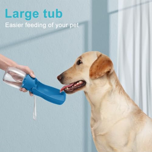 Portable Dog Small Animals Water Bottle for Walking 19 OZ or 12 OZ Pet Water Bottles for Puppy Medium Large Dogs Little Animals Water Dispenser Dog Small Animals Water Bowl - Image 6