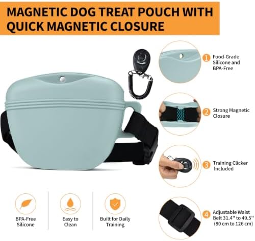 Silicone Dog Treat Pouch with Training Clicker - Image 4