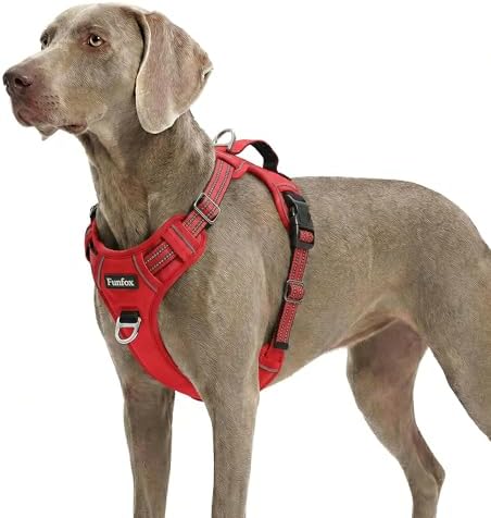 Funfox Dog Harness for XLarge Dogs, No Pull Pet Vest with Front Clip by MyFUNFOX