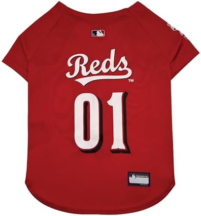 Official MLB Cincinnati Reds Pet Jersey for Dogs & Cats, Size XX-Large - Stylish Baseball Jersey for Your Furry Fan- Show Off Team Spirit with The Perfect Fan Apparel Gear for Pet, Dog & Cat by PETSFIRST