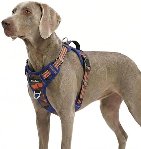 Funfox Dog Harness for XLarge Dogs, No Pull Pet Vest with Front Clip by MyFUNFOX