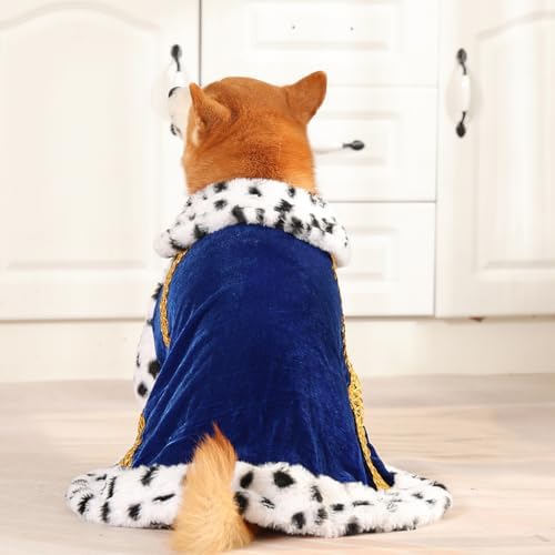 Lovelyshop Royal Velvet Pet Cloak, Blue, M/Regular - Image 2