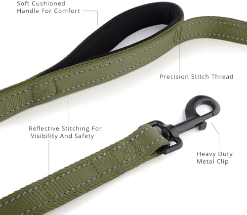 Plutus Pet Double Handle Dog Leash, 4 FT Long, for Medium Large Dogs - Image 2