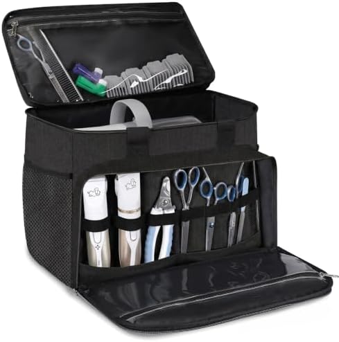Dog Cat Grooming Bag for Vacuum,Scissors,Dog Grooming Kit Supplies by Becivi