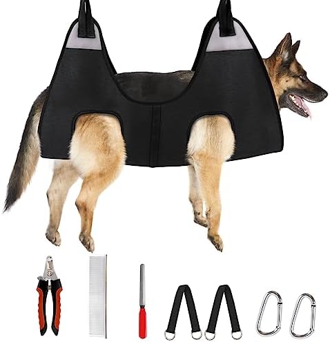 Supet Dog Grooming Hammock for Nail Trimming, Pet Grooming Hanging Harness by Supet