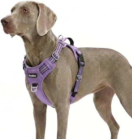 Funfox Dog Harness for XLarge Dogs, No Pull Pet Vest with Front Clip by MyFUNFOX