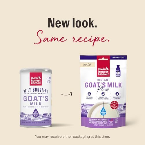 The Honest Kitchen Instant Goat’s Milk with Probiotics for Dogs and Cats, Human Grade Powder Drink Mix, Digestive Health Support, Food Topper or Treat, Just Add Water, 5.2 oz Pouch Makes 60 oz - Image 3