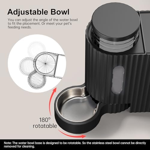 Gravity Automatic Cat Feeder, Water & Food Dispenser Set, Stainless Bowls - Image 4