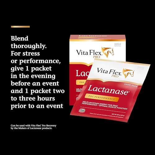 Vita Flex Pro Lactanase Pre Performance Horse Supplements, 25 g Packets, Show Safe Horse Muscle Supplement, for Energy, Metabolism & Stamina | Equine Metabolism Support - Image 6