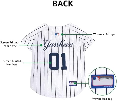 Official MLB New York Yankees Pet Jersey for Dogs & Cats, Size Small - Stylish Baseball Jersey for Your Furry Fan- Show Off Team Spirit with The Perfect Fan Apparel Gear for Pet, Dog & Cat - Image 6