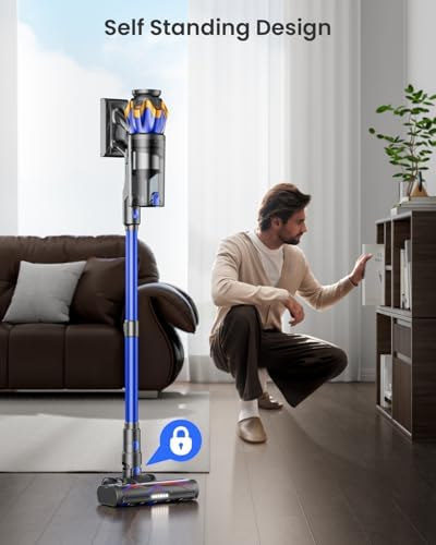 Cordless Vacuum Cleaner, Upgraded 650W 55KPA 70Mins Cordless Stick Vacuum Cleaner with Self-Standing and Touch Screen, Anti-tangle Wireless Vacuum, Vacuum Cleaners for Home/Pet Hair/Carpets/Floors - Image 5