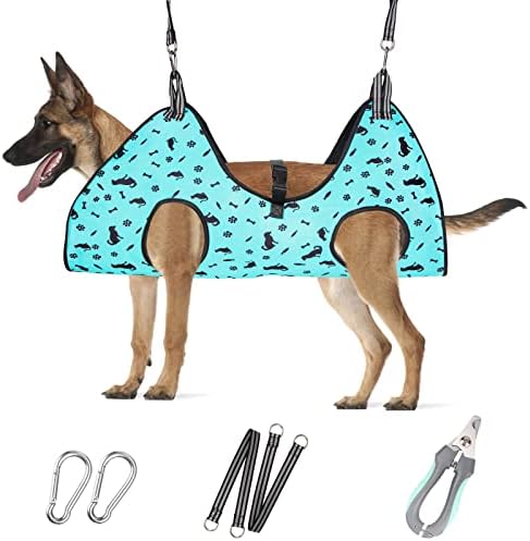 ATESON Dog Grooming Hammock - Pet Harness for Grooming, Dog Sling for Nail Clipping, Dog Hanging Holder for Cutting Nails by ATESON