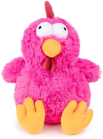 Best Pet Supplies Squeaky Plush Dog Toy - Mrs. Cluck, Fuchsia by BestPetSuppliesLLC