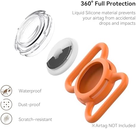 Waterproof AirTag Holder for Dog Collar, Soft Slide-On Dog AirTag Holder - Image 2