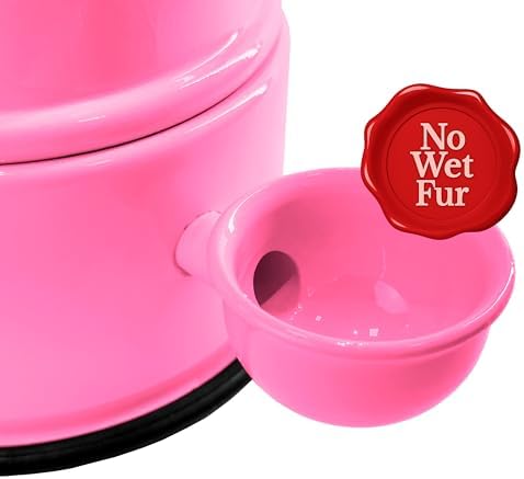 Pet Water Dispenser for Dogs and Cats, 47.3 oz – Gravity-Fed Aluminum Water Bowl, Prevents Wet Fur, Provides Continuous Fresh Water, Electrostatic Coated Finish, Vida Mansa (Pink) - Image 3