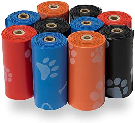 Best Pet Supplies Poop Bags for Dogs - Assorted Colors, 150 Count by BestPetSuppliesLLC