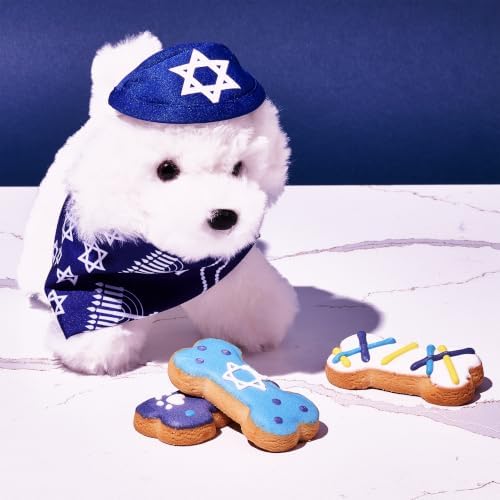 Hanukkah Dog Treat Gift Set, Peanut Butter Dog Cookies, Set of 8 - Image 3