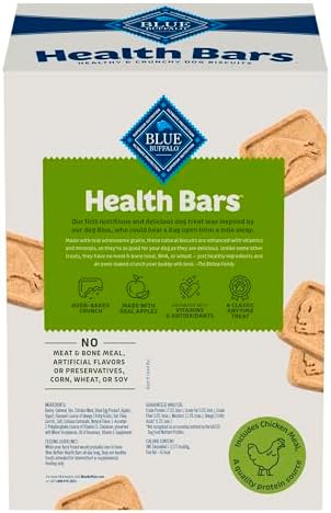 Blue Buffalo Health Bars Crunchy Dog Biscuits, Oven-Baked with Natural Ingredients, Apples & Yogurt, 3.5-lbs Box (Pack of 3) - Image 2