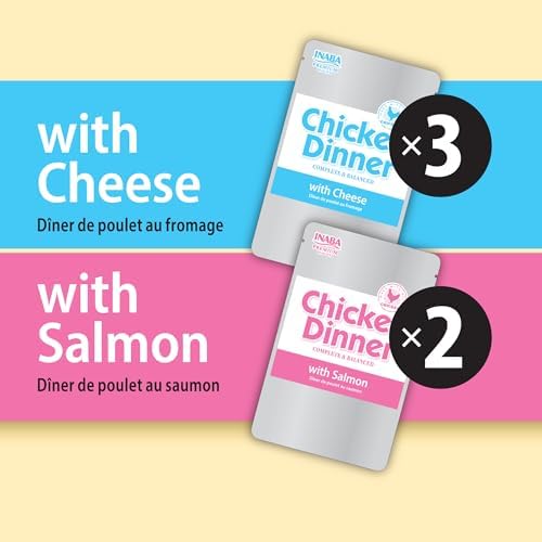 INABA Chicken Dinner Wet Dog Food, Cheese Salmon Variety, 15ct - Image 6