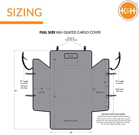 K&H Pet Products Quilted Cargo Cover Black Full Size Vehicle 57 Inches - Image 6