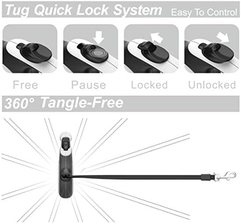 TUG Original Retractable Dog Leash, 16 ft (Small, White) - Image 5