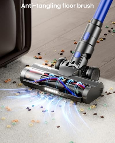 Cordless Vacuum Cleaner, Upgraded 650W 55KPA 70Mins Cordless Stick Vacuum Cleaner with Self-Standing and Touch Screen, Anti-tangle Wireless Vacuum, Vacuum Cleaners for Home/Pet Hair/Carpets/Floors - Image 6