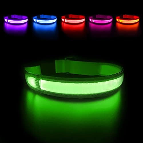 MASBRILL LED Dog Collar - Light Up Dog Collars Rechargeable - Waterproof Night Walking Glowing Dog Collar for Small, Medium, Large Dogs by MASBRILL