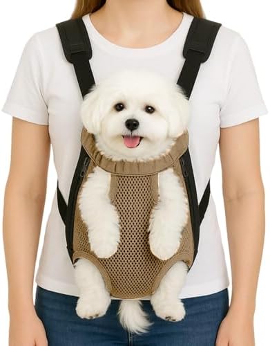Mosago Dog Backpack Carrier, Front Chest Carrier for Small Dogs, Khaki, M by Unknown