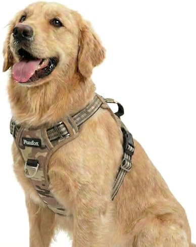 Funfox Dog Harness for Large Dogs, No Pull Pet Vest with Front Clip by MyFUNFOX