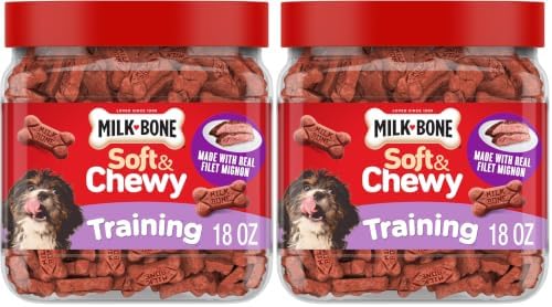 Milk-Bone Soft & Chewy Dog Training Treats, Mini Size, Bag, 18 Ounce (Pack of 2) by Milk-BoneDogTreats