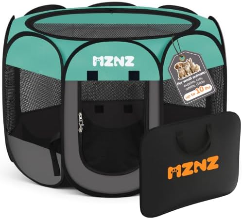 Dog Cat Small Animal Puppy Playpen Crate, Small, Blue by MZNZ