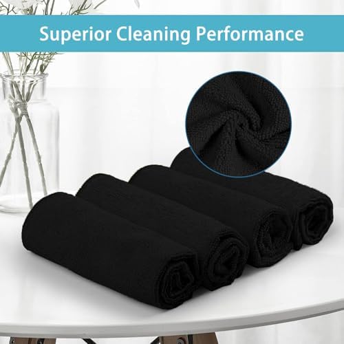 HOMEXCEL 100PK Microfiber Cleaning Cloth, Cleaning Rag for Home, 11.5x11.5 - Image 3