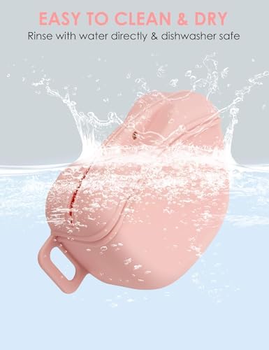 heouvo 1.67 Cup Dog Treat Pouch with Training Clicker (Pink) - Image 5