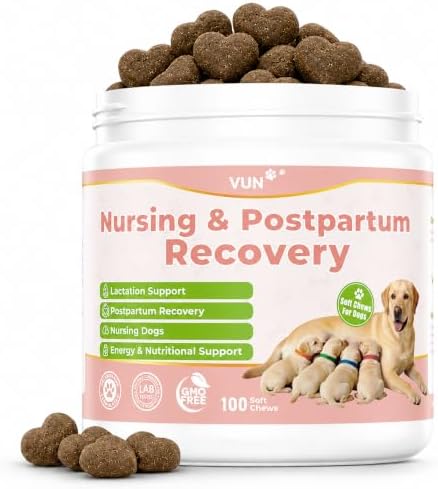 VUN Lactation Support for Dogs,Dog Nursing Postpartum Chews by VUN