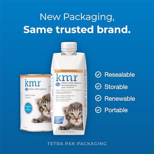 PetAg KMR Kitten Milk Replacer Liquid - 16 oz, Pack of 3 - Ready-to-Feed Formula with Vitamins for Newborn Kittens to 1 Year - Easy to Digest - Image 2