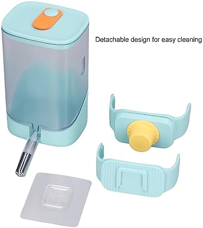 23.67oz Pet Water Feeder Bottle,Stainless Steel Cage Hanging Water Dispenser for Dogs,Cats,Hamsters,Rabbits (Green) - Image 7
