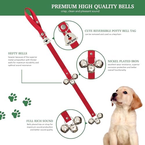 Caldwell's Pet Supply Co. Dog Potty Bells, Dog Door Bell, Bells to Go Outside, Potty Training Bell, Dogs Doorbell, Dogs Potty Doorbell, Ring to Go Pee, All Breed Puppy Training Tool - Image 2