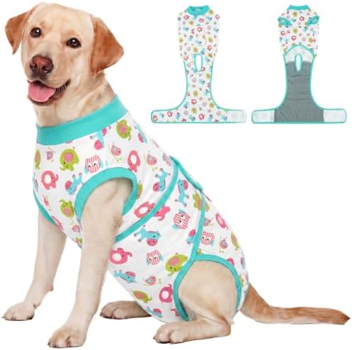 Kuoser Dog Recovery Suit, Female Male Spay Neuter Surgery Suit, Elephant,XL by Kuoser