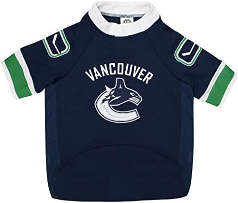 NHL Vancouver Canucks Jersey for Dogs & Cats, Large. - Let Your Pet be a Real NHL Fan! - Image 2