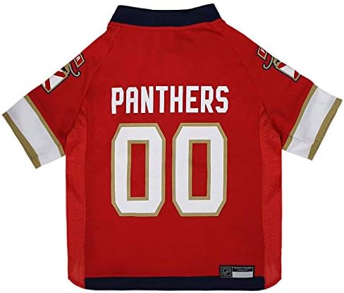 Pets First NHL Florida Panthers Jersey for Dogs & Cats, Large. - Let Your Pet be a Real NHL Fan! by PETSFIRST