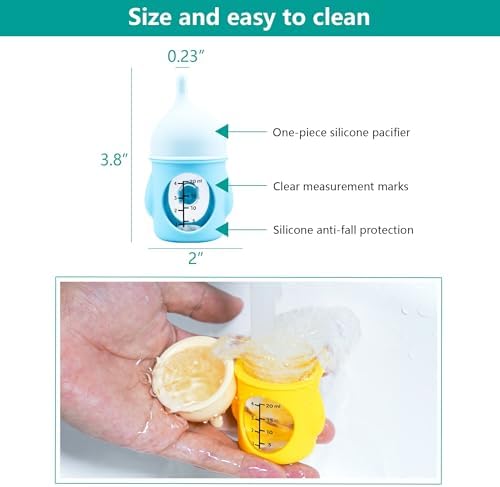 Puppy Bottles for Nursing，Kitten Bottles for Nursing，Pet Feeding Bottle，(Yellow- 20ml) - Image 5