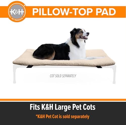 K&H PET PRODUCTS Original Pet Cot Microfleece Pad - Tan, Large 30 X 42 Inches - Image 2
