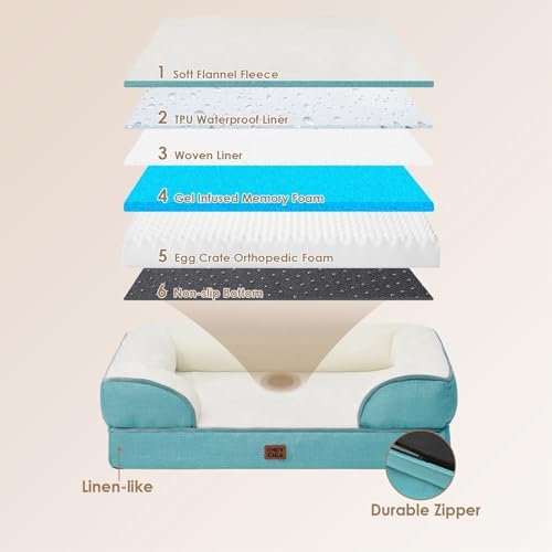 EHEYCIGA Orthopedic Small Dog Bed, Waterproof Memory Foam Washable Pet Beds - Image 5