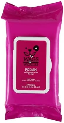 Wags & Wiggles Polish Multipurpose Dog Wipes, Very Berry Scent, 100 Count by FetchforPets