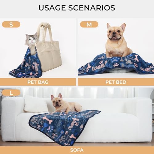 Luciphia 3 Pack Soft Fleece Dog Blankets for Large Dogs Puppy Cats,41"x31" - Image 2