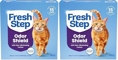 Fresh Step Clumping Cat Litter, Multi-Cat Odor Control, 14 lbs (Pack of 2) by FreshStep
