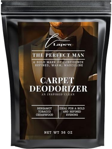 Lapew The Perfect Man Carpet Deodorizer Powder - Pet Safe Freshener for Vacuuming | Scented Odor Eliminator for Home | 36 oz by Lapew