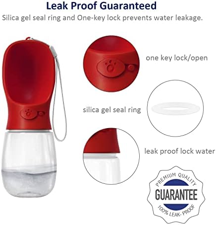 WePet Portable Dog Water Bottle, 12 OZ, Leak Proof Puppy Water Dispenser with Drinking Feeder for Pets Outdoor Walking, Hiking, Travel, Food Grade Plastic - Image 4